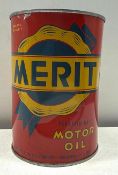 Merit Blue Seal Quart Oil Can Cato Oils & Grease Oklahoma City, OK