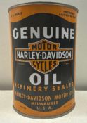 Genuine Harley Davidson Full Quart Oil Can