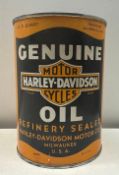 Genuine Harley Davidson Motorcycle Oil Quart Can