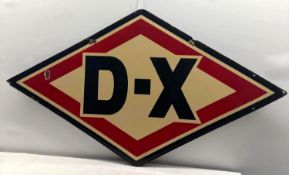 1940's D-X Diamond Shaped Porcelain Sign
