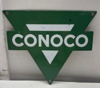 Porcelain Green Conoco Gas Pump Sign