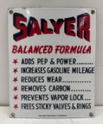 Salyer Balanced Formula Porcelain Sign Oklahoma City, OK