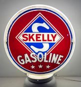 Skelly 3 Star Gasoline Pump Globe