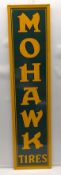 Mohawk Tires Vertical Embossed Metal Sign