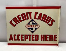 Skelly Credit Cards Accepted Here Flange Sign