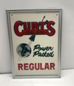 Curt's Oil Company Power Packed Regular Gasoline Pump Sign