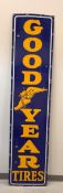 Goodyear Tires Porcelain Sign w/ Winged Foot