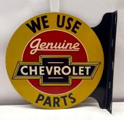 We Use Genuine Chevrolet Parts Flange Sign