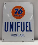 Union 76 Diesel Porcelain Gas Pump Sign