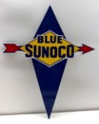 Porcelain Die-Cut Blue Sunoco Gas Pump Sign