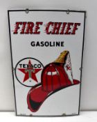 Texaco Fire Chief Gasoline Porcelain Gasoline Pump Sign