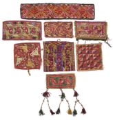 A COLLECTION OF EIGHT SMALL EMBROIDERIES, CENTRAL ASIA, LATE 19TH/EARLY 20TH CENTURY