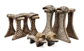 THREE PAIRS OF HAMMAM SANDALS, DAMASCUS, SYRIA, CIRCA 1900