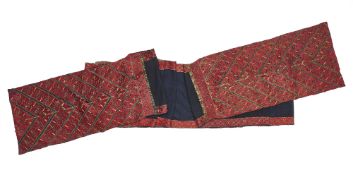 AN EMBROIDERED SWAT WEDDING TURBAN, PAKISTAN, EARLY 20TH CENTURY