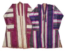 TWO STRIPED CHAPAN, CENTRAL ASIA, CIRCA 1900