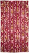 AN IKAT PANEL, UZBEKISTAN, SECOND HALF 19TH CENTURY