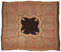 A FINE HAND EMBROIDERED KASHMIR SHAWL, FIRST HALF 19TH CENTURY