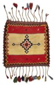 A QASH'QAI SMALL KILIM SOFREH, SOUTHWEST PERSIA, EARLY 20TH CENTURY,
