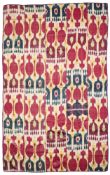 AN IKAT PANEL UZBEKISTAN, LATE 19TH CENTURY