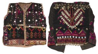 TWO SMALL CHILDREN'S WAISTCOATS, SWAT VALLEY, PAKISTAN, MID 20TH CENTURY