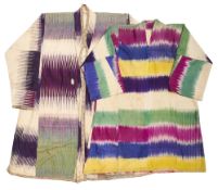 AN IKAT CHAPAN AND TUNIC (KURTA), UZBEKISTAN, EARLY 20TH CENTURY