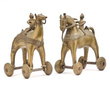 TWO 'JUNGLI' TOY ANIMALS, EASTERN INDIA, EARLY 20TH CENTURY