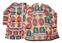 TWO IKAT TUNICS (KURTA), UZBEKISTAN, LATE 19TH CENTURY