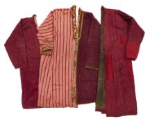 FOUR STRIPED CHAPAN, CENTRAL ASIA , EARLY 20TH CENTURY