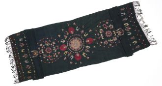 A ZOROASTRIAN (PARSI) WEDDING SHAWL, PERSIA, POSSIBLY YAZD, MID 19TH CENTURY