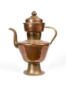 A COPPER AND BRASS TEAPOT, TIBET, CIRCA 1900