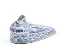 A SAFAVID BLUE AND WHITE BATH RASP, PERSIA, 17TH CENTURY