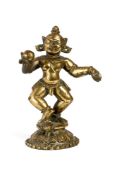 A BRONZE FIGURE OF DANCING KRISHNA, ORISSA (NOW ODISHA), CIRCA 18TH CENTURY