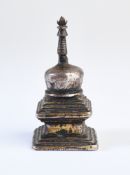A MINIATURE STUPA, TIBET, PROBABLY 19TH CENTURY