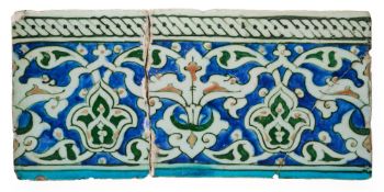A DIYARBAKIR BORDER TILE, SOUTH-EASTERN ANATOLIA, LATE 16TH CENTURY