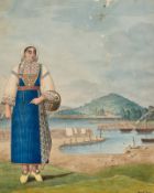 THREE WATERCOLOURS OF BALKAN COSTUME STUDIES, SOUTH EASTERN EUROPE, 19TH CENTURY