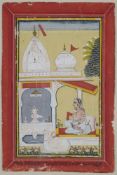 A FEMALE WORSHIPPER AT A SIVA SHRINE, RAJASTHAN, EARLY 19TH CENTURY
