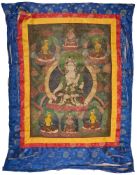 A THANG-KA DEPICTING WHITE TARA, TIBET, 19TH CENTURY