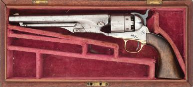A CASED COLT 1860 MODEL ARMY PERCUSSION REVOLVER, NO. 169862 FOR 1867
