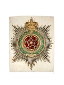 A LANCASHIRE MILITIA OFFICER’S SHOULDER BELT PLATE, JOSEPH JENNENS & CO, BIRMINGHAM, 1852