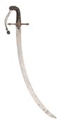 A GEORGIAN OFFICER’S SABRE WITH SILVER-MOUNTED MAMELUKE HILT, EARLY 19TH CENTURY