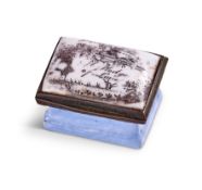 AN ENGLISH ENAMEL PATCH BOX, SOUTH STAFFORDSHIRE, CIRCA 1800