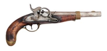 A GERMAN (SAXON) 15 BORE PERCUSSION MODEL 1812/38 CAVALRY PISTOL