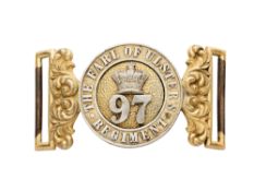 AN INTERLOCKING OFFICER'S WAIST BELT CLASP OF THE 97TH (THE EARL OF ULSTER'S),