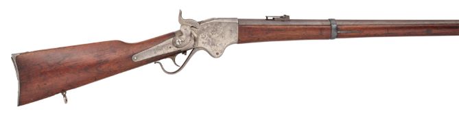 AN AMERICAN .56-50 RIM-FIRE SPENCER CONTRACT 1865 MODEL BURNSIDE ALTERED REPEATING RIFLE,