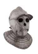 A MODERN REPRODUCTION CLOSE-HELMET OF TOTENKOPF TYPE IN 17TH CENTURY STYLE