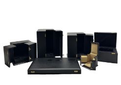 SIX LINED STORAGE OR TRANSPORT CASES FOR ANTIQUE WARES