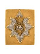 A 96TH REGIMENT OF FOOT OFFICER'S SHOULDER BELT PLATE, CIRCA 1830-55