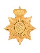 A RARE WILLIAM IV WEST INDIA REGIMENT OFFICER'S HELMET PLATE, CIRCA 1835