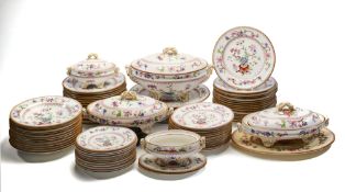 A ROYAL WORCESTER BONE CHINA PART DINNER SERVICE, 1876 AND CIRCA