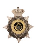 A THIRD WEST YORK MILITIA OFFICER'S HELMET PLATE, CIRCA 1878-1881